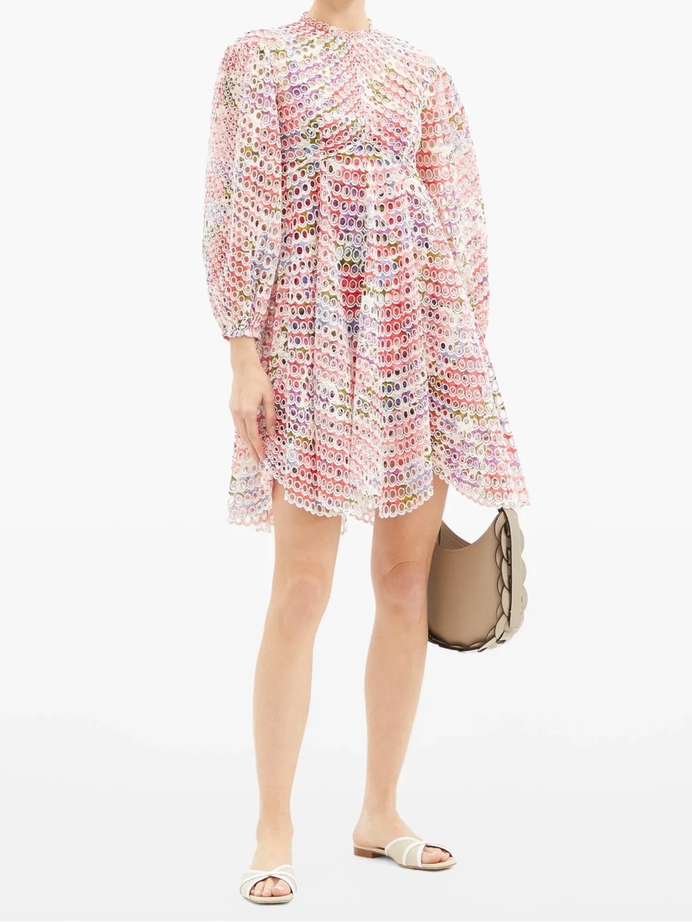 Zimmermann Poppy Eyelet Short Dress